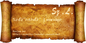 Szánthó Leander névjegykártya